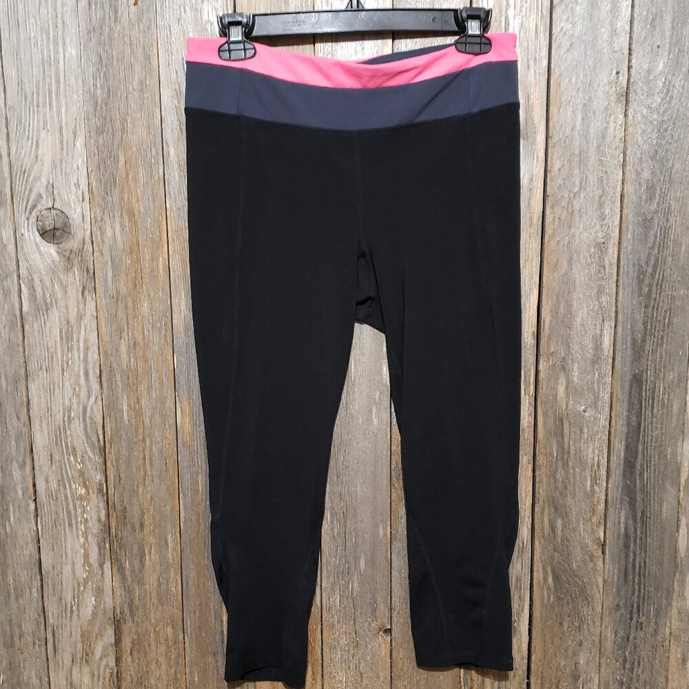 Gap Body M Leggings Women's Black Capri Cropped Pink Athletic‎ Pants